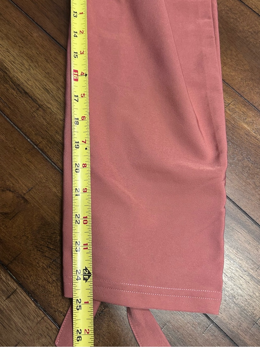Grace Karin Pants Size Medium Mauve Tie Waist Tie Ankle - Picture 4 of 8